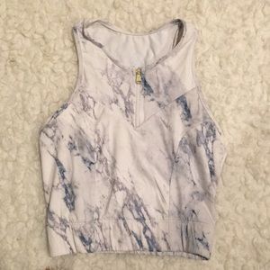 Varley marble crop top sports bra
